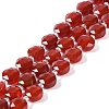 Natural Carnelian(Dyed & Heated) Beads Strands G-N342-19-1