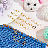 Cow with Sakura Alloy Enamel Pendant Knitting Row Counter Chains HJEW-AB00390-4