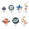 16Pcs 8 Style Alloy Enamel Pendants ENAM-FS0001-22-3