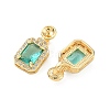 Brass Micro Pave Cubic Zirconia Pendants Settings KK-C172-23G-2