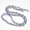 Electroplate Crystal Glass Teardrop Beads Strands EGLA-F040-B01-3