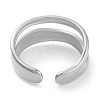 Non-Tarnish 304 Stainless Steel Open Cuff Rings for Women RJEW-K273-15P-3