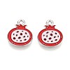 Fruit Alloy Enamel Charms PALLOY-S058-01P-14-2