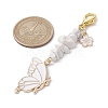 Butterfly Alloy Enamel Pendants Decoraiton HJEW-JM01637-02-4