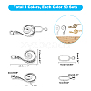 4 Colors Alloy Hook and Eye Clasps PALLOY-FH0001-28-RS-2