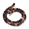 Natural Striped Agate/Banded Agate Beads Strands G-B079-C02-01-3