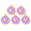 Golden Plated Alloy Enamel Charms ENAM-S118-10V-2