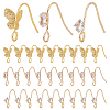 SUNNYCLUE 30Pcs 3 Style Brass Micro Clear Cubic Zirconia Earring Hooks FIND-SC0008-30-1