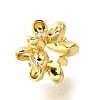 Brass Micro Pave Clear Cubic Zirconia European Beads KK-V008-15G-2