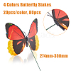 DICOSMETIC 80Pcs 4 Styles PVC Butterfly Stakes AJEW-DC0001-31-2