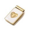 Brass with White Enamel Pendants KK-CBA8E93-04B-2