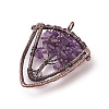 Natural Amethyst Chip Big Pendants G-F650-B04-3