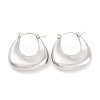 Non-Tarnish Teardrop 304 Stainless Steel Hoop Earring EJEW-H013-09P-1