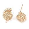 Ocean Style Brass Stud Earring Findings KK-N256-09A-G-2