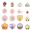 32Pcs 16 Style Alloy Enamel Pendants ENAM-TA0001-39-8