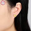 925 Sterling Silver Heart Stud Earrings CC6706-2-3
