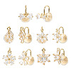 10Pcs 5 Styles Brass Micro Pave Cubic Zirconia Ear Cuff Findings KK-TA0003-23-3
