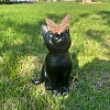 Cat Shape with Butterfly Resin Display Decorations PW-WGAE73B-01-4