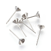 Non-Tarnish 304 Stainless Steel Post Stud Earring Settings STAS-I097-006C-P-2