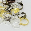 Adjustable Mixed Brass & Iron Pad Ring Settings DIY Finger Ring Findings X-KK-X0069-1