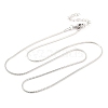 Non-Tarnish 304 Stainless Steel Round Snake Chain Necklaces for Women NJEW-G140-06B-P-1