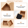   48Pcs 2 Styles Square Kraft Paper Cardboard Jewelry Ring Boxes CBOX-PH0002-24-5