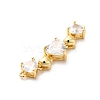 Brass Pave Clear Cubic Zirconia Connector Charms KK-H434-06G-3