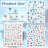 Olycraft 12 Sheets 3 Style Waterproof Ocean Theme PET Nail Art Stickers STIC-OC0001-05-2