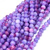Natural Dyed Jade Beads Strands G-F601-A28-1