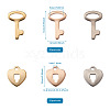 304 Stainless Steel Charms STAS-TA0004-57-10