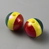 Opaque Stripe Acrylic Beads OACR-TAC0002-03C-2