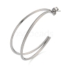 Ion Plating(IP) 304 Stainless Steel C-Shaped Stud Earrings for Women EJEW-M089-04P-2