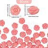 60Pcs Synthetic Shell Dyed Beads SHEL-PA0001-01A-2