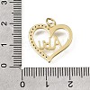 Brass Micro Pave Clear Cubic Zirconia Pendants CU-CBAEEA8-09B-G-3