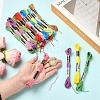 6Bundles Polyester Embroidery Floss OCOR-YW0001-25A-5