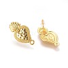 Brass Stud Earring Findings KK-F809-14G-2