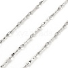 Tarnish Resistant Handmade 304 Stainless Steel Bar Link Chains CHS-G025-08P-1