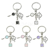 Alloy Enamel & Rhinestone Keychain KEYC-YW00074-01-2