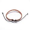 Adjustable Braided Leather Cord Bracelets BJEW-P099-21A-1
