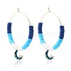 Bohemia Style Colorful Clay Beads Hoop Earrings JF2291-2-1