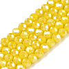 Electroplate Glass Beads Strands EGLA-A044-P8mm-B04-1