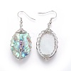 Abalone Shell/Paua Shell Dangle Earrings EJEW-L235-02-3