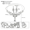 Alloy & Rhinestone Studs Earrings & Necklaces Set PW-WG15CAD-04-1