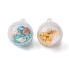 Openable Transparent Plastic Container Pendants KY-S159-02-4