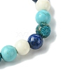 Summer Beach Turtle Dyed Synthetic Turquoise Bracelets BJEW-JB10896-02-4