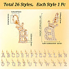 26pcs 26 Styles Brass Charms KK-SC0006-32-2
