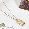 Brass with Cubic Zirconia Pendants Necklaces NJEW-LP0001-45J-G-3
