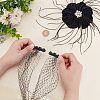 Bridal Wedding Mesh Feather Fascinator Hats Hair Chips OHAR-WH0011-47B-3