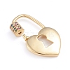 Brass Micro Pave Cubic Zirconia Screw Carabiner Lock Charms ZIRC-I041-09A-3