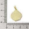 Brass Pave Shell Pendants KK-I708-13C-G-3